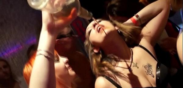  Euro party amateurs in group fucked after sucking